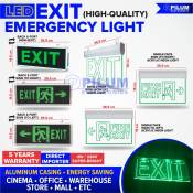 Pilum High Quality Exit Led Light Emergency Exit / Left Right Double Face / Single Face / Back & Fort / Safety Sign / 4 Watts 220v / Super Bright / Aluminum / Energy Saving / Neon Light