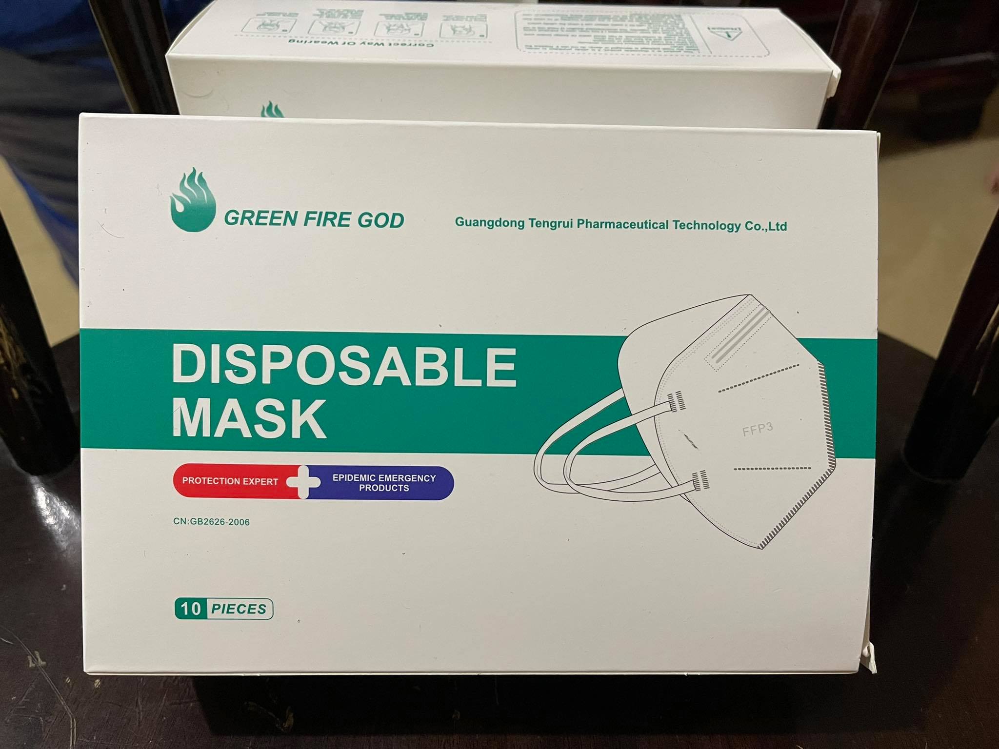 green fire god n95 mask