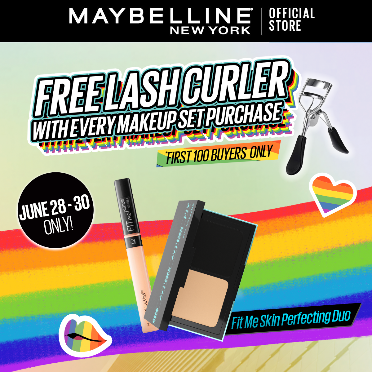 Discount on Maybelline  shoes - SKU: Maybelline Fit Me Skin Perfecting Duo Concealer + Powder Makeup Set [Poreless, Oil Control, Spf 44 P