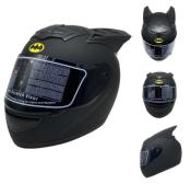 SG BATMAN Motorcycle Helmet with Visor and Horn, Full Face
