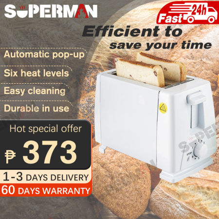SUPERMAN Pop Up Bread Toaster - Stainless Steel, On Sale