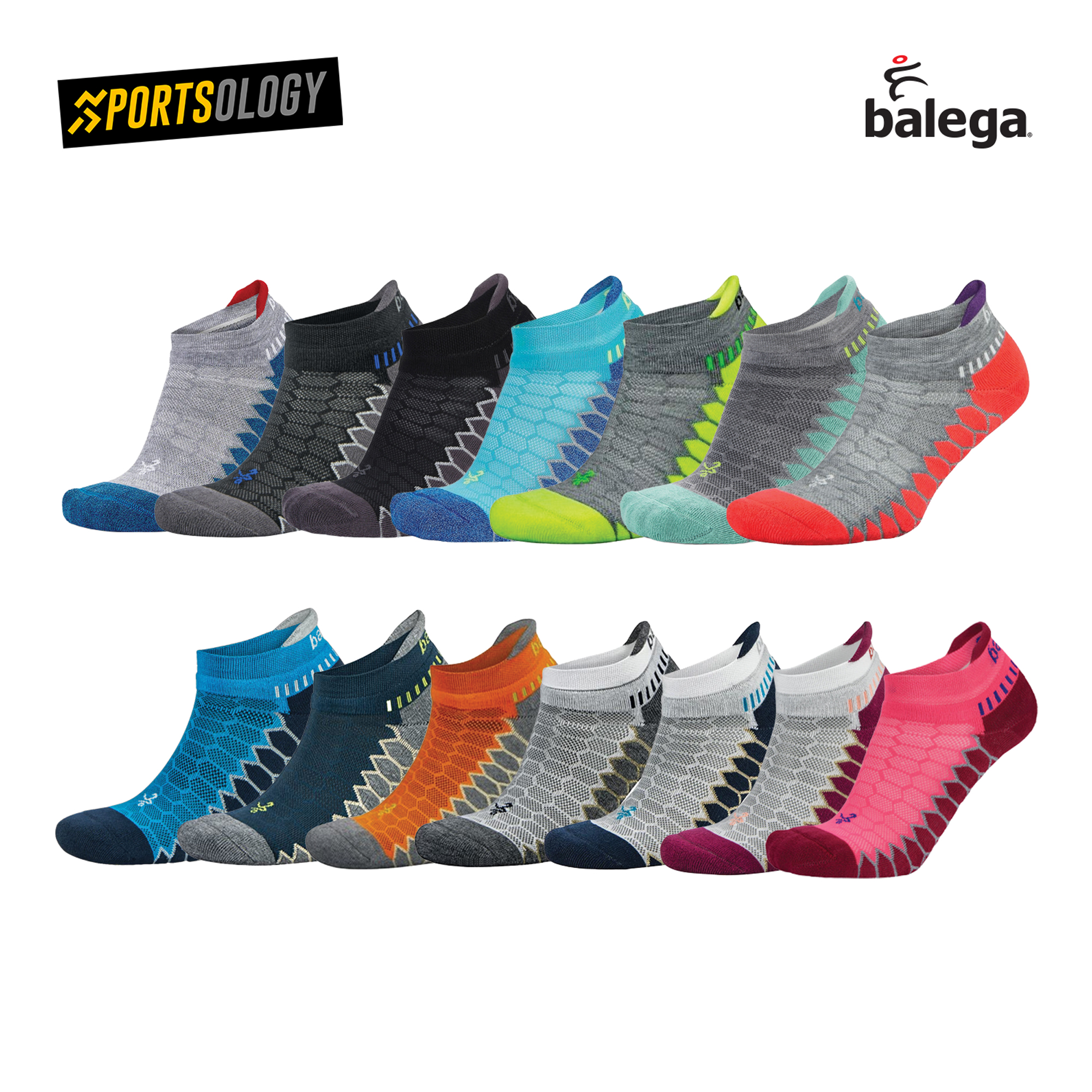 Balega Silver No Show Running Socks Denim Black Cobalt Running