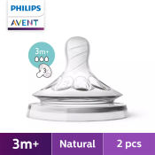 Philips AVENT 3m+ Natural Medium Flow Nipples, 2-pack