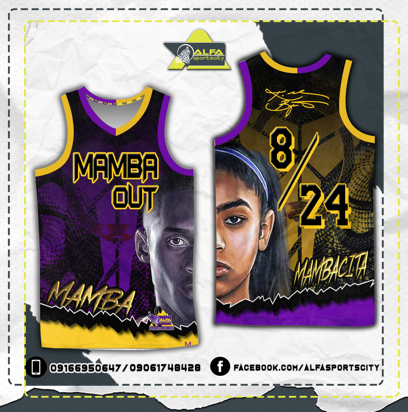 LOS ANGELES LAKERS TRIBUTE JERSEY TO KOBE BRYANT BLACK MAMBA CODE DLMT009  FULL SUBLIMATION JERSEY (FREE CHANGE TEAM NAME, SURNAME & NUMBER)