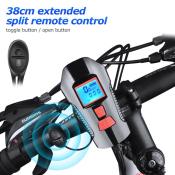 Waterproof Bike Front Light with LCD Screen and USB Charging