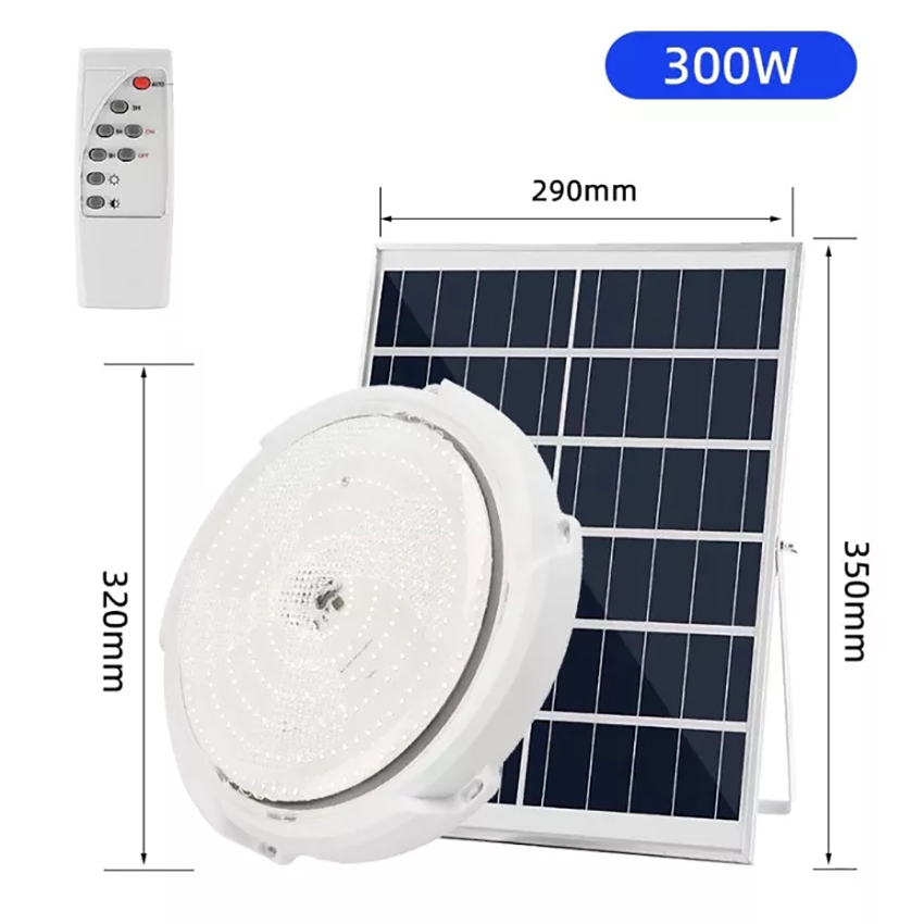 Vimite LED Solar Ceiling Light Indoor Outdoor Waterproof Intelligent Remote Wall Lights Lighting Lamp High Brightness for Balcony Living Room Garden Hallway