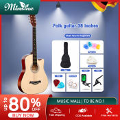 Minsine 38" Acoustic Guitar Set with Free Accessories