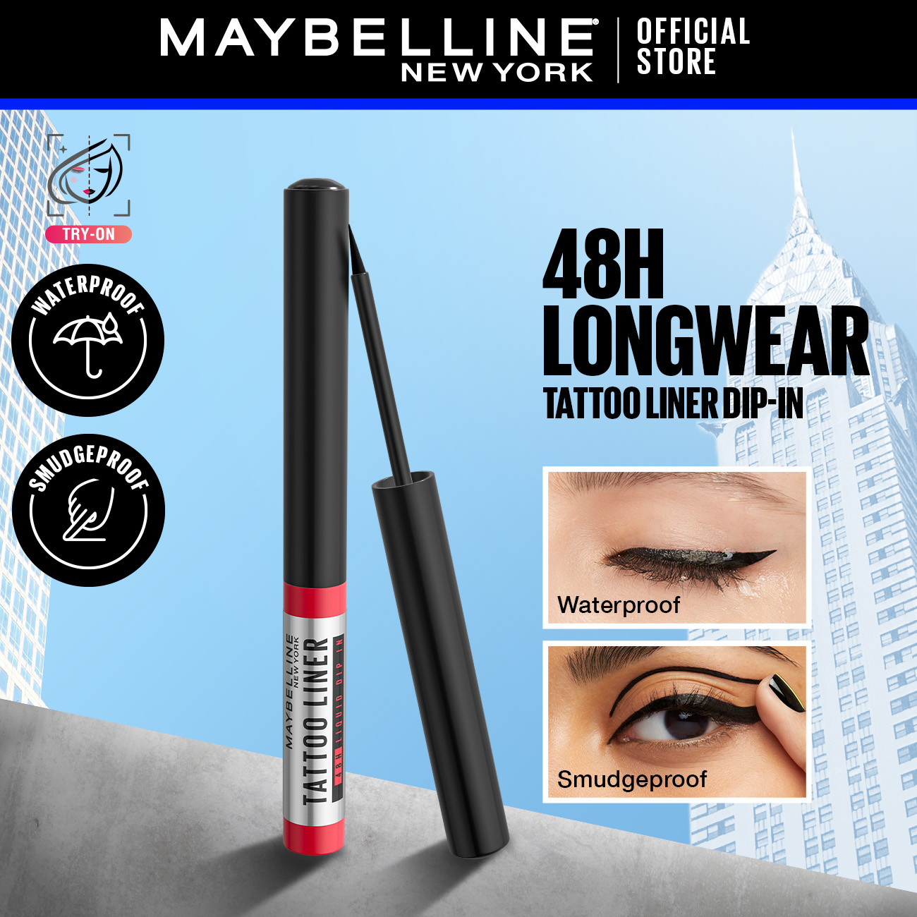Discount on Maybelline  shoes - SKU: Maybelline Tattoo Liner 48hr Dip-In Pen [Liquid Eyeliner, Waterproof, Smudge-Proof, Eye Makeup]