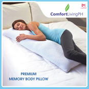 Comfort Living Premium Memory Body Pillow + 1pc LUX Cover