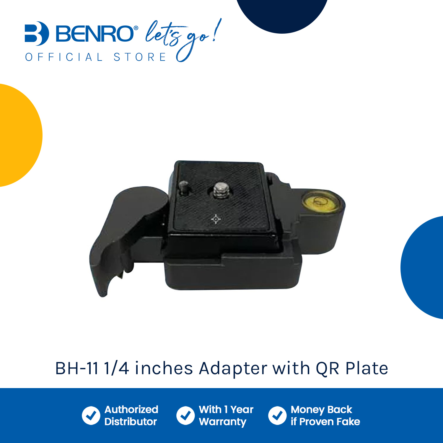 Benro HD3 panhead HD Series 3-Way Pan head with quick release plate PH10