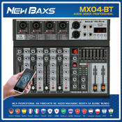 MX04BT 4-Channel Mixer with Built-in EQ and Bluetooth/USB/MP3