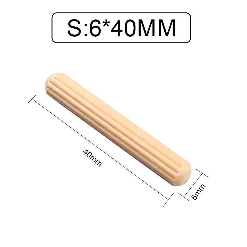 Wood Dowel Pins, Wood Dowels Assorted Sizes, Fluted Wooden Dowel Pins For  Furniture Crafts Woodwork