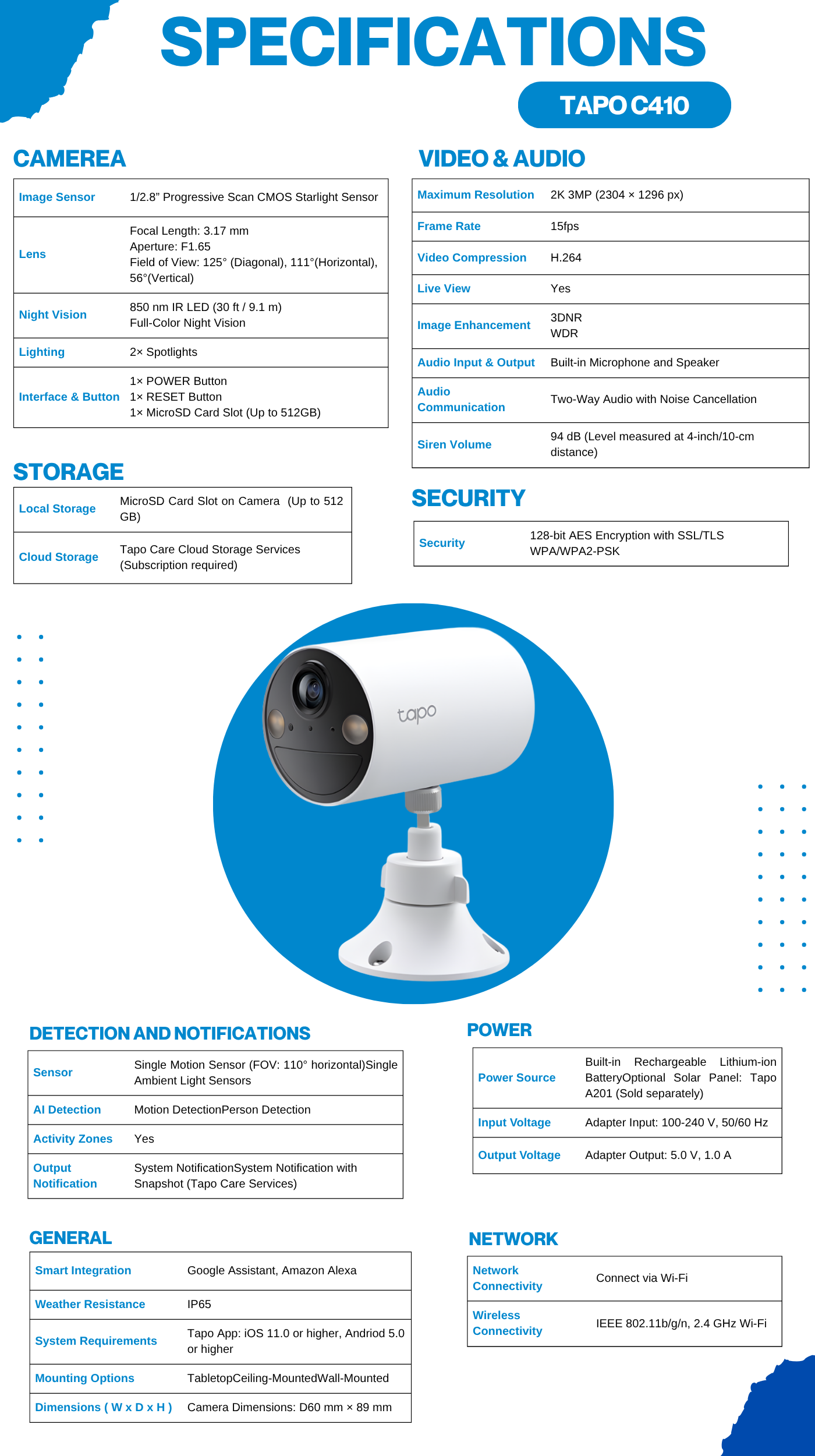 TP-Link Tapo C410 Installation