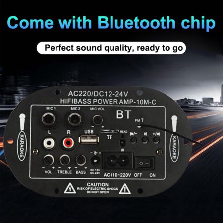 SF-2MIC Bluetooth Car/Home Audio Amplifier - 8"/10"/12" Sizes