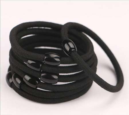 50 Black Hair Ties for Kids & Adults - Accessories