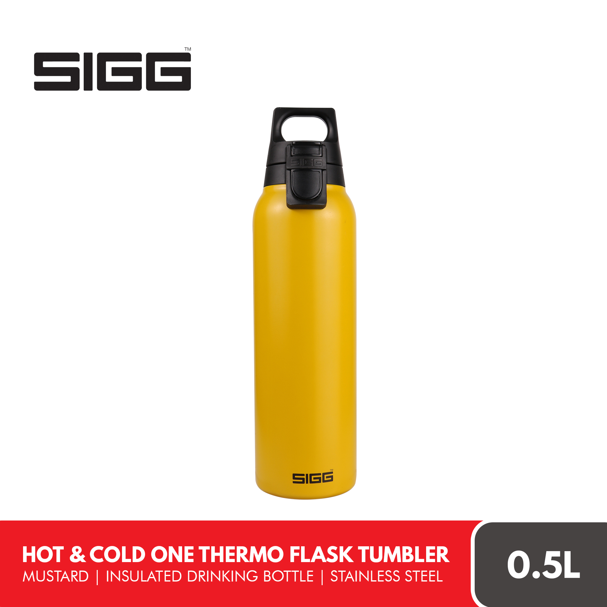 SIGG Hot Cold ONE Mustard (Yellow) Thermo Flask Tumbler