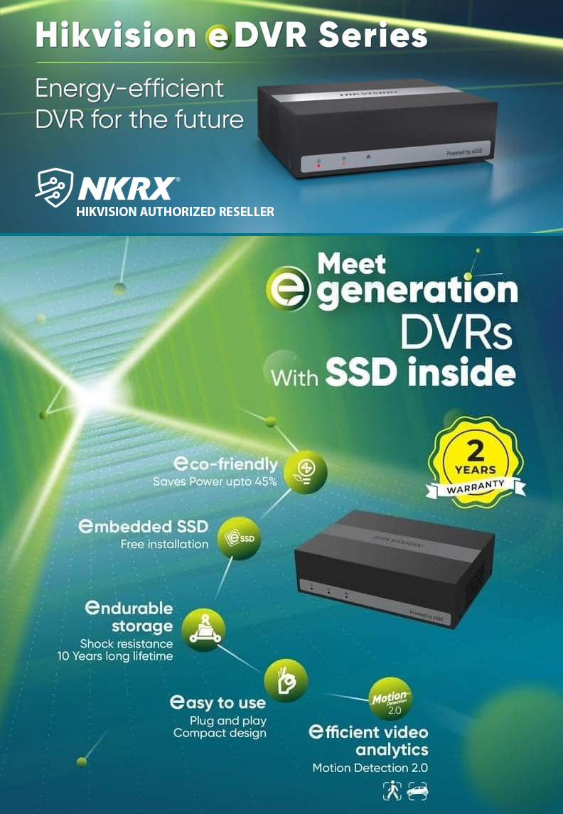 Hikvision eDVR with 330GB SSD | DS-E04HGHI-B | 4-ch 1080p Lite 1U H.265 eSSD eDVR | Lazada PH
