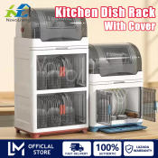 Novoliving Multifunctional Dish Rack with Cover and Organizer