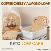 Coffee Cheesy Almond Loaf - Keto and Low carb - Made from Pure Almond Flour - Low carb - Gluten Free - Diabetic Friendly - Hearty Bread Product