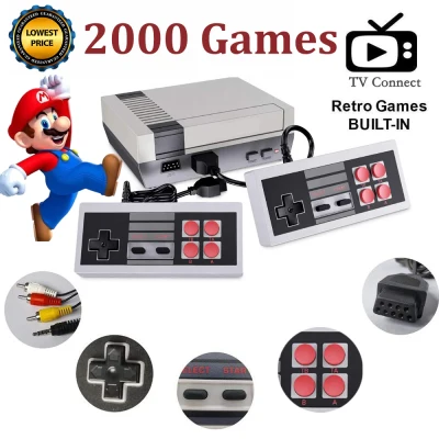 [Local Stock]2021 Mini Retro TV Game Console Classic 620/2000 Built-in Games With 2 Controllers NEW Handheld Game Players (2)