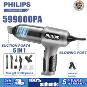 PHILIPS 6-In-1 Portable Handheld Car Vacuum Cleaner