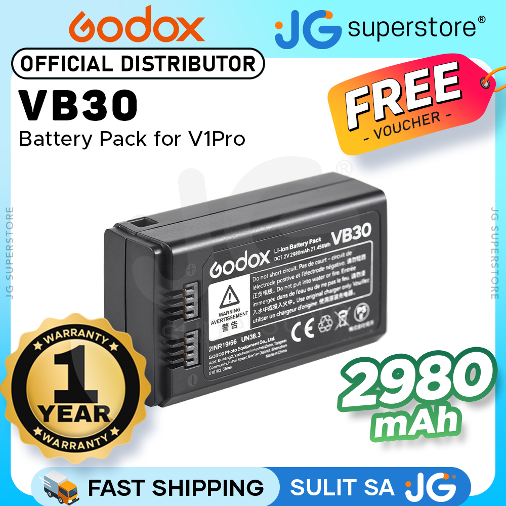 GODOX V1 V1Pro V100 Battery VB30 Li-ion Battery,Support Type-C Charge V1S V1N V1C V1F V1O,V1 V1Pro V100 C/N/S/F/O Flash, And V860III V860III Flash V850III AD100Pro - View #4