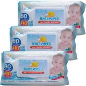 Set of 3 Cherub Baby Wipes 80+10 Sheets FREE