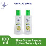 Silka Green Papaya Lotion 100ml Twin - 2pcs