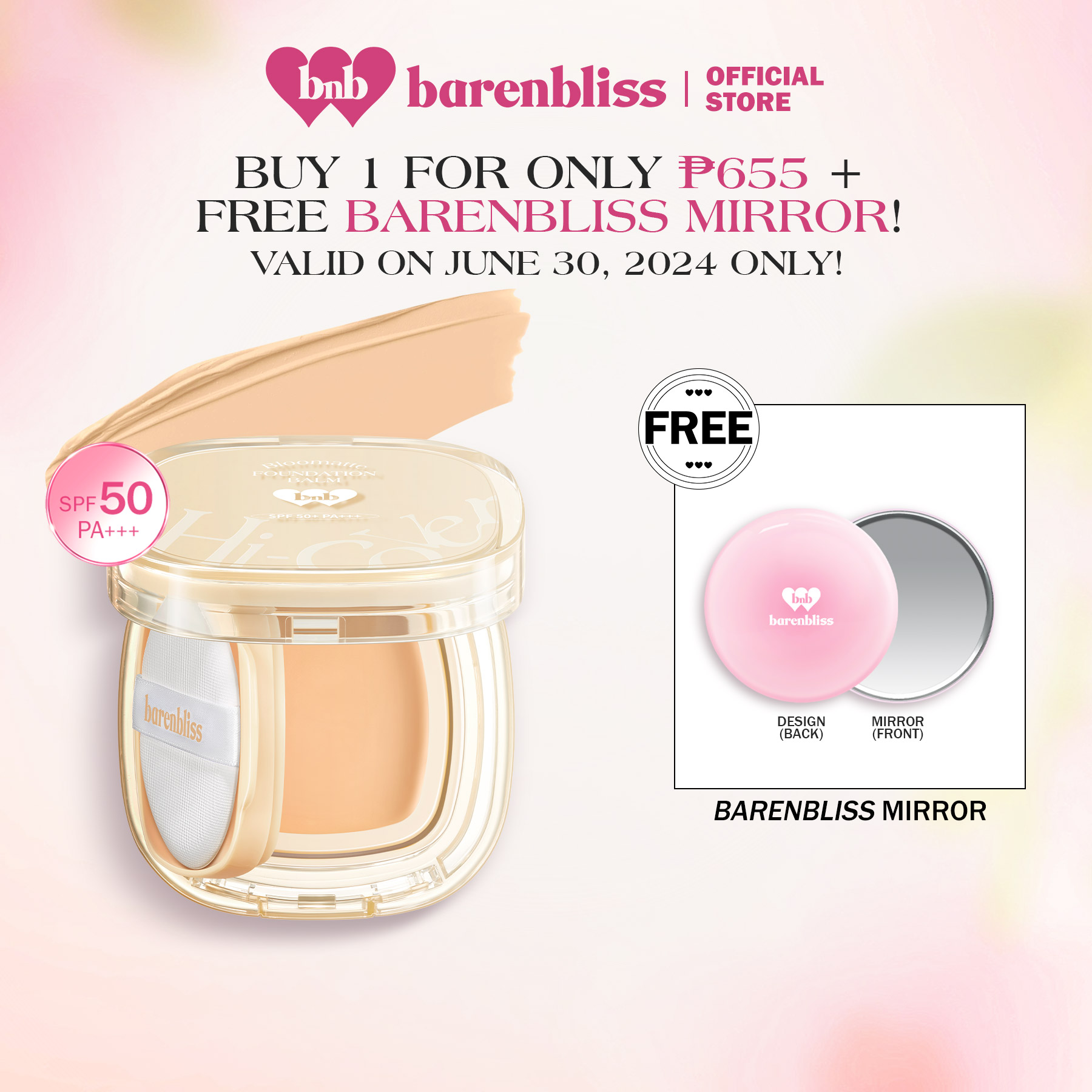 Discount on Barenbliss  shoes - SKU: 【hot】barenbliss Bnb Bloomatte Hi-Cover Foundation Balm | Waterproof | Transfer Proof | 16hr Long Wea