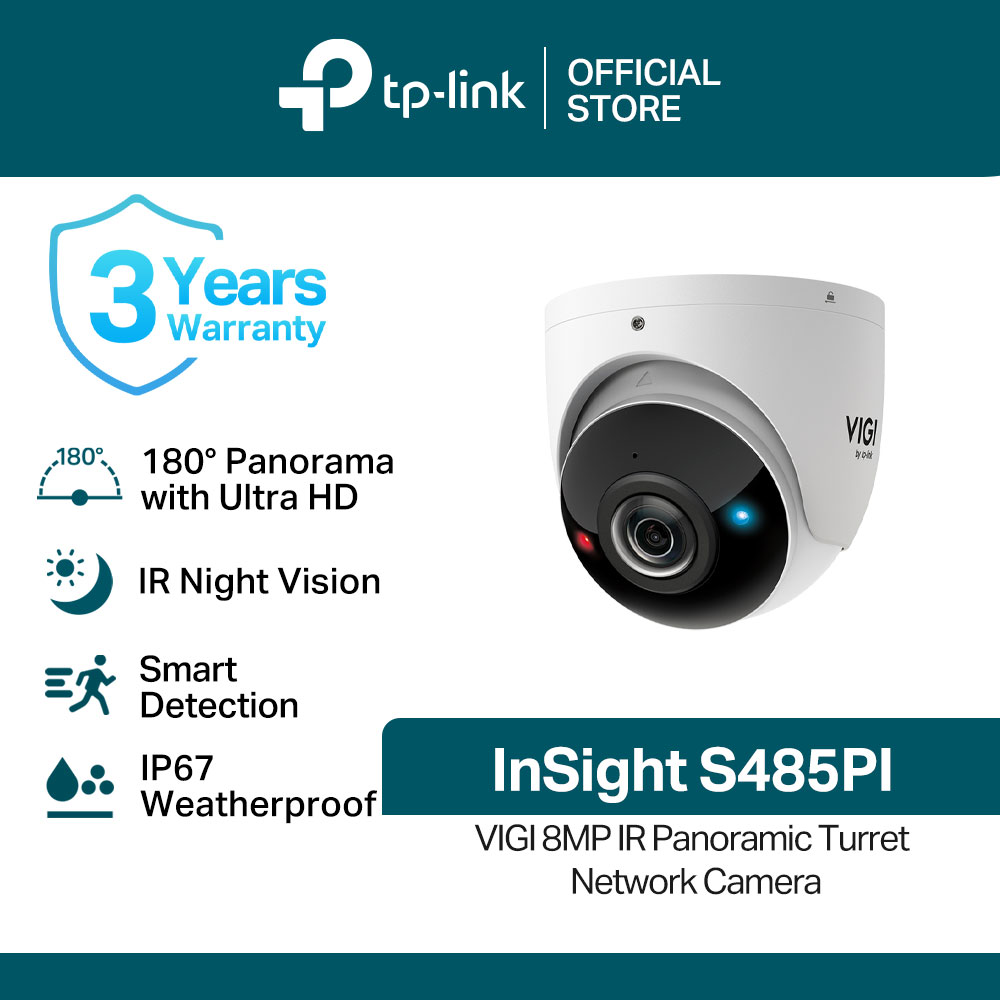 TP-Link Official / InSight S485PI / VIGI 8MP IR Panoramic Turret Home Security Network CCTV Camera Connect to Cellphone