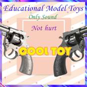 Pure Metal Gun Large Size Pure Metal Kids Heavy Simulation Toy Only Sound Boy Revolver Gun Toy