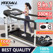 Yeesall Foldable Treadmill with Adjustable Slope and Shock-absorbing Belt