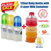 Baby Milk Feeding Bottles with 4 Layer Milk Container