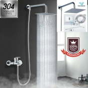 Vermerch 8" Stainless Steel Shower Set with Complete Accessories