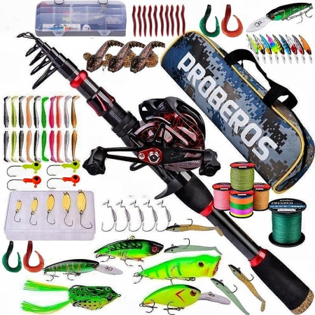 Telescopic Fishing Rod and Reel Combo Set