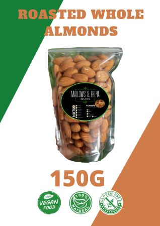 ROASTED WHOLE ALMOND NUTS 150G