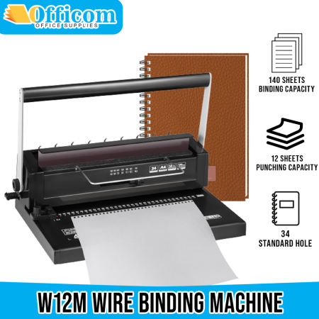 Officom W12M A4 Wire Binding Machine - Heavy Duty Binder