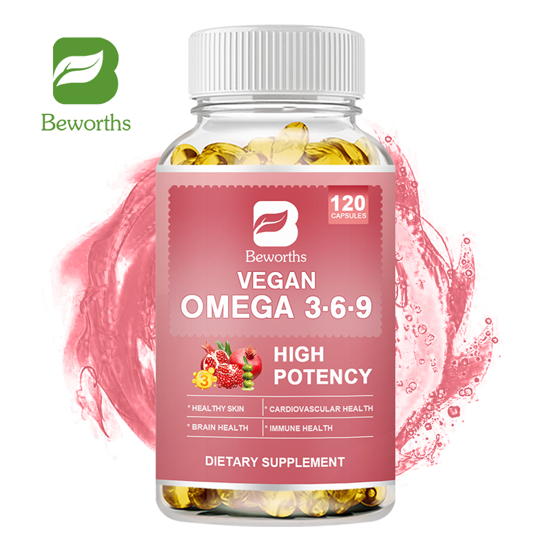 BEWORTHS Vegan Omega 3-6-9 Viên nang Phức hợp axit béo thiết yếu 5 trong 1