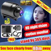 HD Mini Camera with Night Vision for Cellphone Security Monitoring