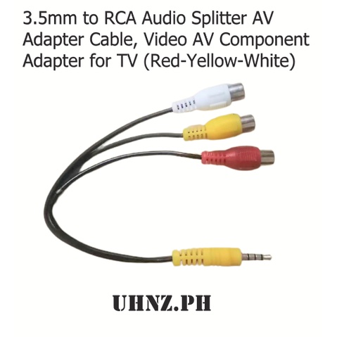 3 RCA Female To 6 RCA Female AV Splitter Adapter – 1ft Composite Audio Video Y-Cable For Connecting Multiple Devices