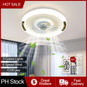 Nordic Modern Chandelier Ceiling Fan with Remote Control, 6 Speeds