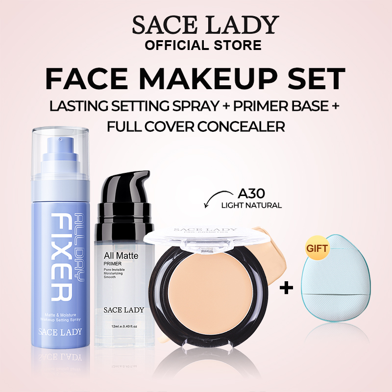 Discount on SACE LADY  shoes - SKU: SACE LADY Face Set Matte Concealer Cream & Moisturizing Setting Spray Long-lasting Makeup Set
