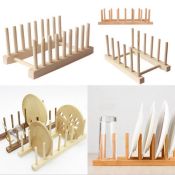 Bamboo Dish Rack Organizer for Kitchen Storage by Home Basics