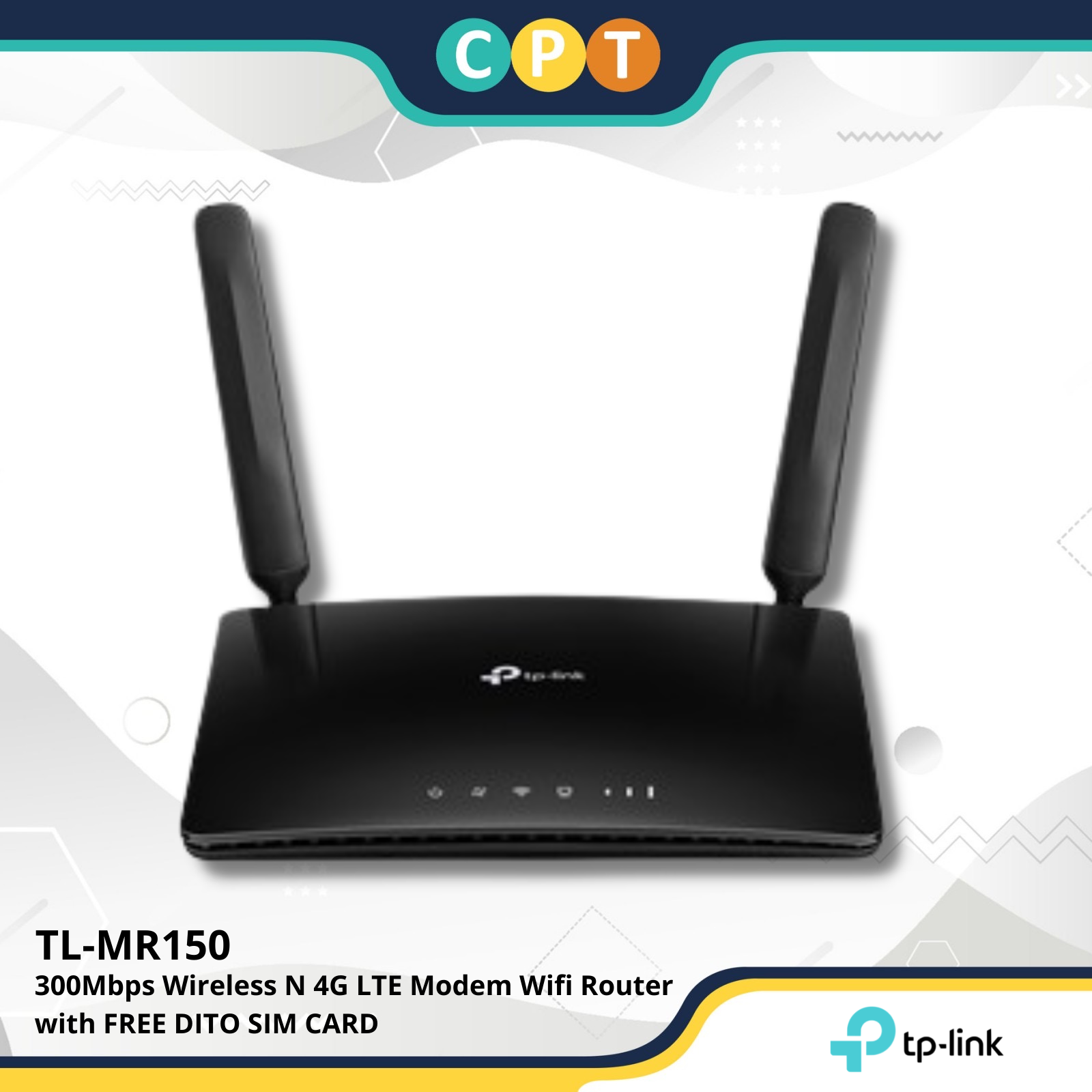 TP-Link TL-MR6400 300Mbps Wireless N 4G Openline LTE Router, 4G Router, WiFi Router, 4G WiFi Router, WiFI Hotspot, Globe/Smart/Sun SIM Supported, Open Line, TP LINK