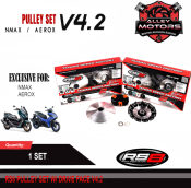 RS8 PULLEY SET W/ DRIVE FACE NMAX/AEROX V4.2 By Alley Motors