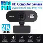 2K Full HD Webcam with Microphone for PC Laptop