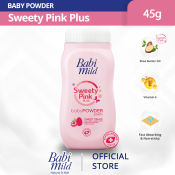 Babi Mild Baby Powder Sweety Pink 45g - Natural N' Mild - Anti-rash, itch relief, sweat protection - Baby Essentials, Baby Care