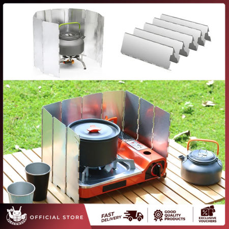 Blackworm Ultra-light Aluminum Camping Stove with 10-Piece Windshield