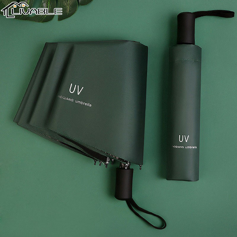LIVABLE UV Protection Umbrella Automatic Folding Umbrellas Rain Sunscreen Umbrella Men Women Portable Travel Umbrellas - Image 2