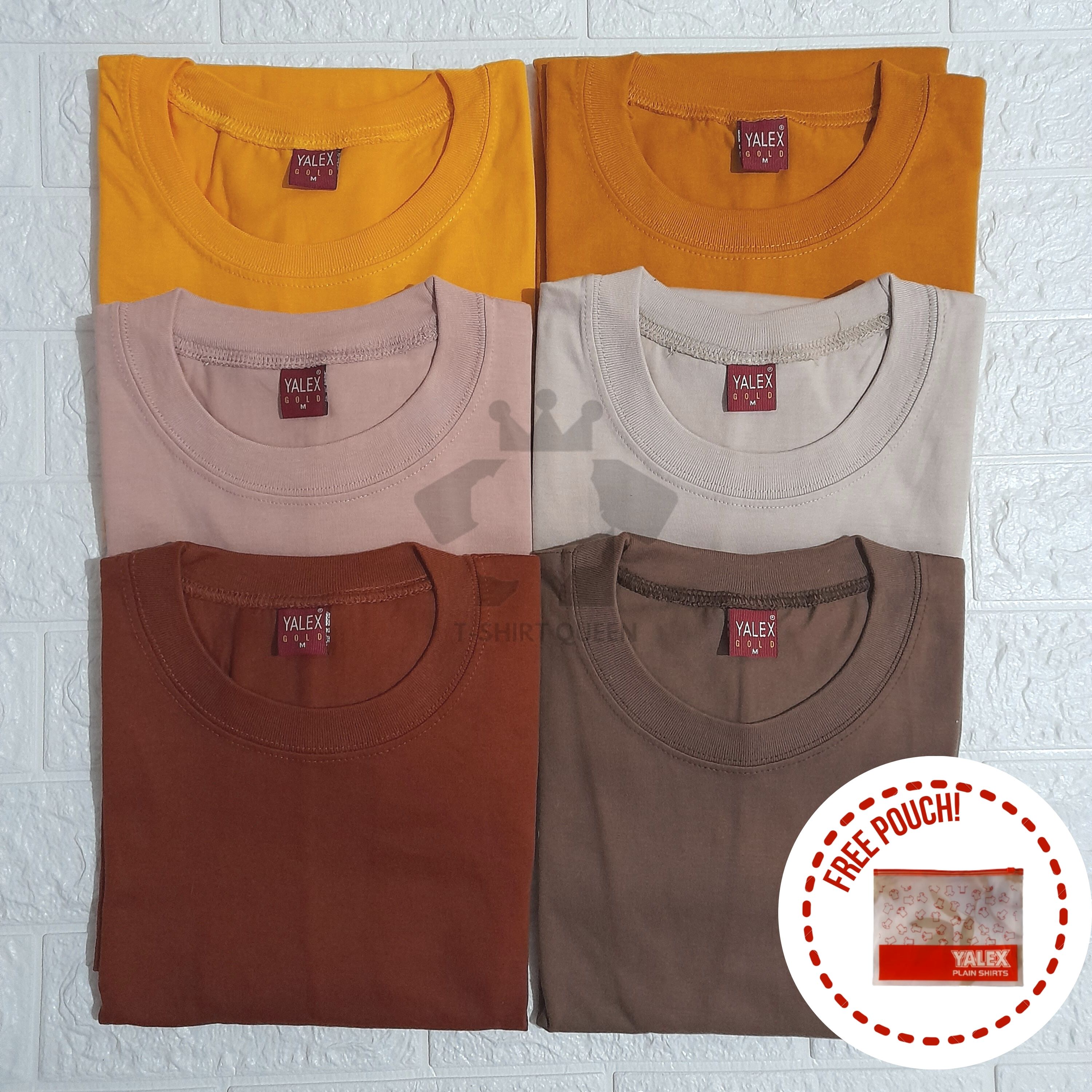 YALEX Round Neck Plain T-shirt UNISEX 